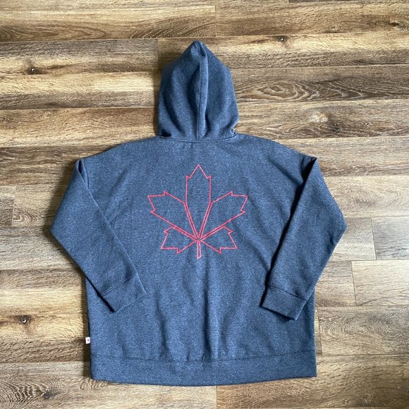 HBC Strong and Free Team Canada Heather Blue Olympics Hoodie - Picture 7 of 7